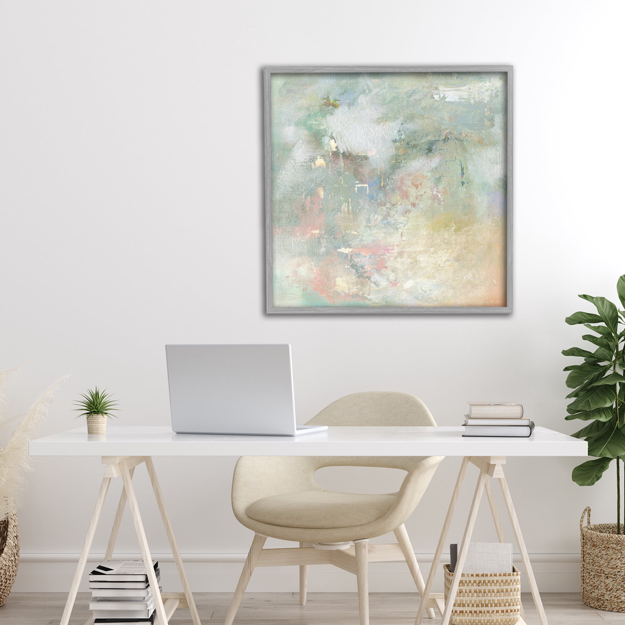 Stupell Industries Ethereal Brushstroke Harmony Gray Framed Giclee Art, design by Carol Robinson