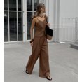thumbnail image 3 of Women's Halter Vest and Wide Leg Pants Set, Tie Front Sleeveless Two Piece Outfit, 3 of 5