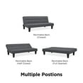 DHP Kebo Futon with Microfiber Cover, Gray Microfiber