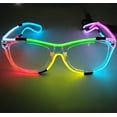 thumbnail image 2 of LINLIN LED Glasses, Light Up Rave Glasses LED Party Glasses Shades Sunglasses Flashing Glasses Light Glowing Glasses Neon Glasses for Halloween Christmas Party, 2 of 8