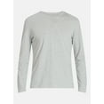 thumbnail image 5 of George Men's & Big Men's Cotton Crewneck T-Shirt with Long Sleeves, Size XS-3XL, 5 of 5