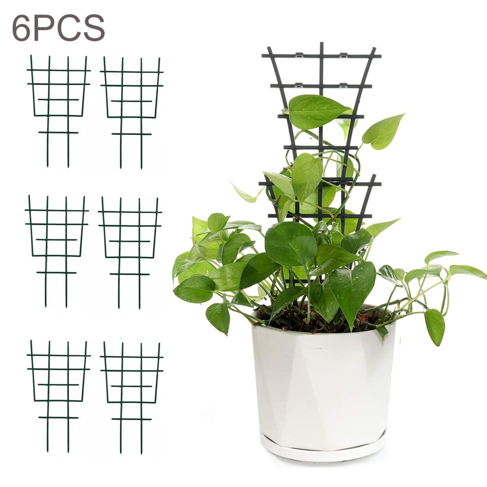 Yirtree 6Pcs Plastic Climbing Trellis, Plant Vine Leaf Support Stakes