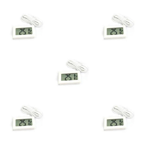 Seitruly Termómetro digital con sonda Pantalla LCD Agua -50 ° -110 ° Temperatura Impermeable Hogar Incubadora Higrómetro Indicador Blanco Type2 NO2