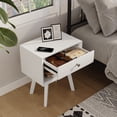 thumbnail image 6 of Semiocthome Vintage 1 Drawer Nightstand for Bedroom in White Finish,Adult, 6 of 8