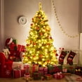 thumbnail image 3 of Patiojoy 7FT Pre-lit Hinged Artificial Pencil Fir Christmas Tree with LEDLights, 3 of 10