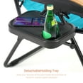 thumbnail image 3 of ACEGOSES Padded Patio Zero Gravity Chair Folding Recliner w/ Side Tray Adjustable Headrest - Turquoise blue, 3 of 7