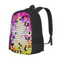 thumbnail image 2 of Daiia Colorful Tie Dye Stained Glass 3 Backpack for Men and Women -Durable Backpack Large Capacity, Water-Resistant Bag with Adjustable Straps and Laptop Compartment, 2 of 9