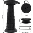 thumbnail image 2 of Tabouret Pliable Portable Rétractable Réglable, Tabouret Télescopique Compact pour Adultes Usage Intensif avec Capacité de Charge 770 lbs, Chaise Camping Voyage Chasse (Noir) (HX20210818), 2 of 5