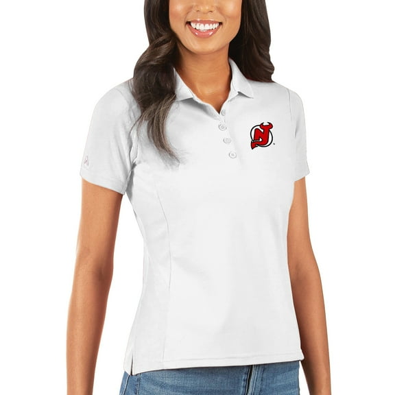 Women's Antigua White New Jersey Devils Legacy Pique Polo