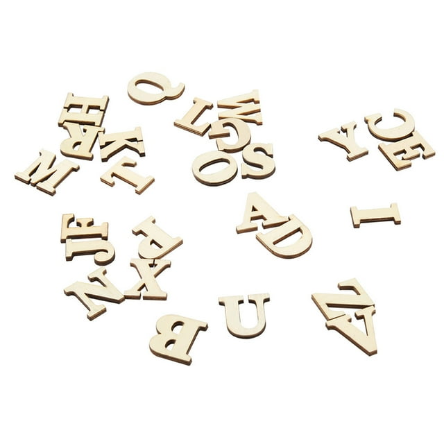 Letters Crafts easy to attach Self-adhesive Numbers Crafts, Wooden Numbers Set, Numbers Letters for Children DIY Decor Art Crafts