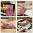 thumbnail image 5 of 6 Pcs Pioneer Flower Floral Print Pattern Kitchen Towels, Funny Microfiber Dish Towel Set, 18" X 26" Tea Towels, 5 of 6