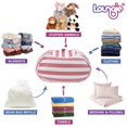 thumbnail image 3 of Loungie Pink Bean Bag Covers - Microfiber | Storage | Stuffed Animal 32"x32", 3 of 8