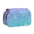 thumbnail image 1 of Disketp Multicolor Glitter Estuche de Lápices de Doble Capa con Tapa Abatible y Cremallera, Organizador Escolar para Adolescentes y Adultos, 1 of 7