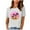 White, variant on IROINNID Fashion Woman Graphic Print Round-Neck Short Sleeve Classic T-Shirt Casual Printing Loose Blouse Tops Spring