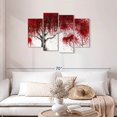 thumbnail image 2 of Elephant Stock Magenta Kissing Tree Wall Art - Horizontal Multi Panel Canvas - Living Room Wall Decor - Floral And Botanical Multi Panel - Red And White Decor By Ashvin Harrison - 43" x 27", 2 of 8