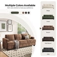 thumbnail image 6 of BLAZANT 89" Extra Deep Seats Oversize, Chenille Fabric 3 Seater Sofa for Living Room, Modern Couch and Sofa, Comfy Armrests and Seats and Backrests, Easy Installation, Brown, 6 of 14