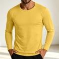 thumbnail image 4 of Hvogkswy Compression Shirt Men, Crew Neck Dry Workout Base Layer Undershirt Thin Stretchy Slim Comfy Long Sleeve Tops, 4 of 8