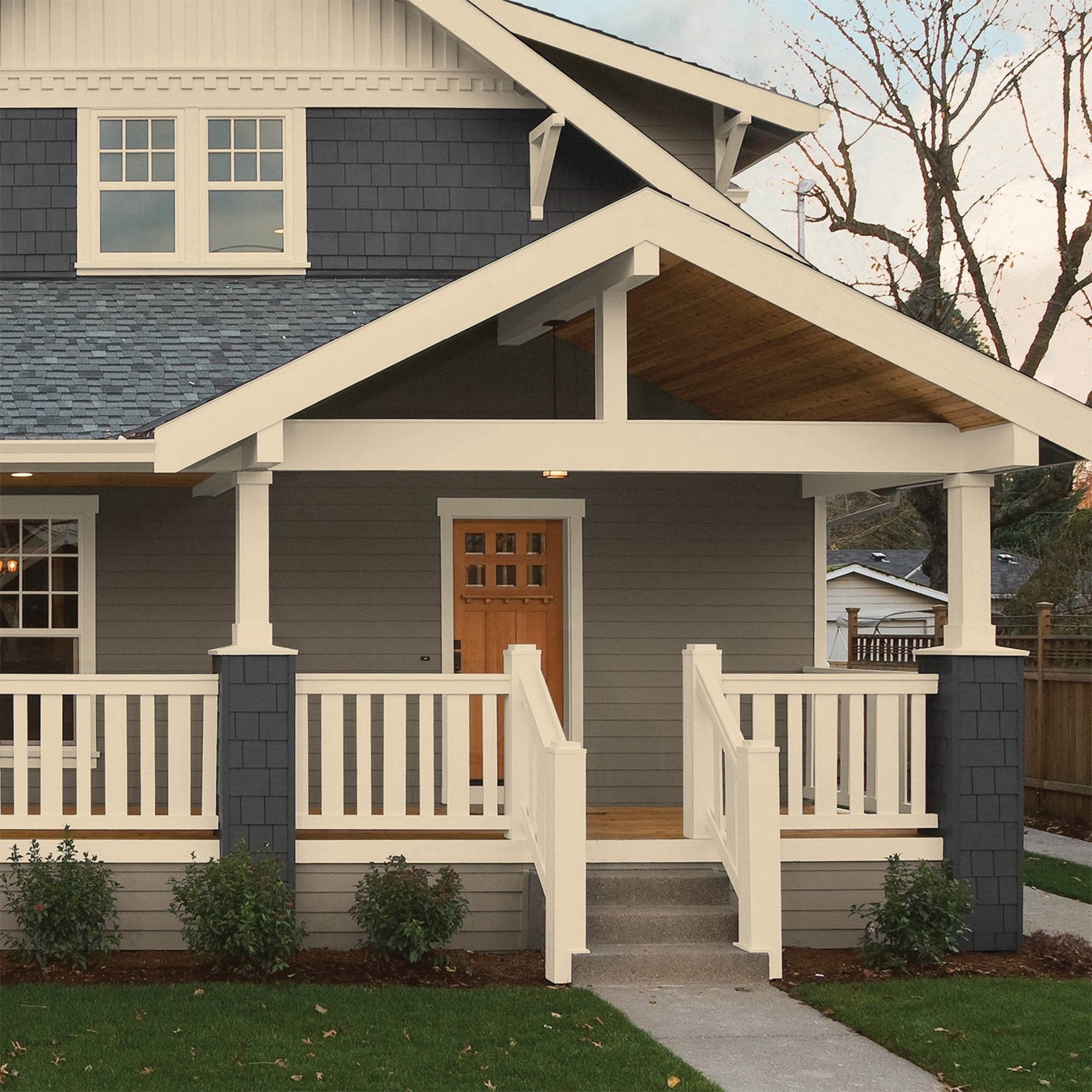Glidden HEP Almond Cream / Beige Semi-Gloss Exterior Paint with Primer, 1 Quart