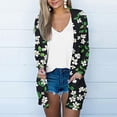 thumbnail image 2 of successthop Womens Printed Color Long Sleeve Cardigan Temperament Loose Comfortable Cardigan plus Size Plush Coat Long Cardigans with Pockets Everyday Wear Vacation Outfits Going Out Cardigan Blue L, 2 of 5