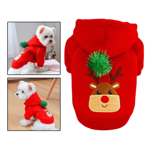 Ropa para Perros de Mascotas Suave Perrito Disfraces Ropa Ropa de Perrito Ropa para Perros Ropa para Decoración de Navidad Disfraces de año Nue Hoodie xl Salvador Suéter de vacaciones