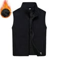 thumbnail image 2 of AnuYalue Mens Fleece Vest Big and Tall Windproof Full Zip Vests Winter Trendy Stand Collar Zipper Pockets Sleeveless Jackets, 2 of 7