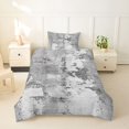thumbnail image 2 of Homewish Gray Tie Dye Twin Duvet Cover,Retro Geometric Artwork Twin Bedding,Reversible,2 Pieces,1 Duvet Cover and 1 Pillowcase, 2 of 6