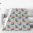 thumbnail image 1 of Balery Skiing penguin Manta de Felpa Suave y Acogedora – Cobija de Franela Aterciopelada para Cama, Lavable y Cálida para Sofá, Mascotas, Transpirable-50"x40", 1 of 7