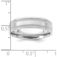 thumbnail image 3 of 14K White Gold Heavy Comfort Fit Brush Satin Fancy Band (Size 11.5) Made In United States wb102h-11.5, 3 of 5