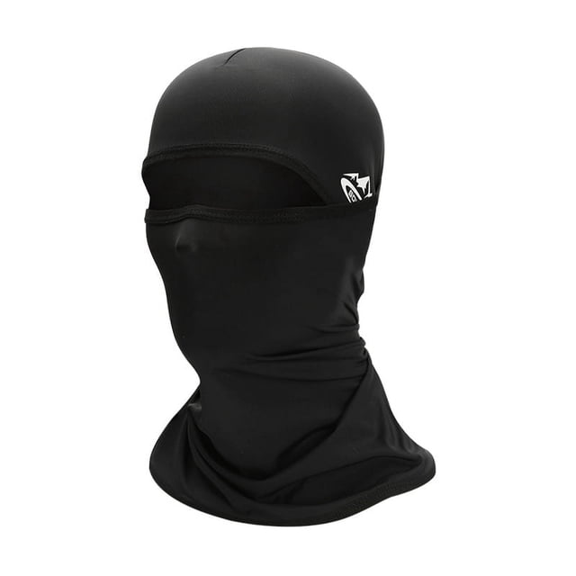 Cagoule en Soie Glacée Masque Intégral Protection UV Cache-Cou de Cyclisme - Noir -