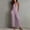 Purple, variant on Women's Solid‑Color Spaghetti Strap Wide‑Leg Jumpsuit Front Tie V‑Neck Back Zipper Loose‑Fit One‑Piece Pants with Side Pockets Wine XL(XL)