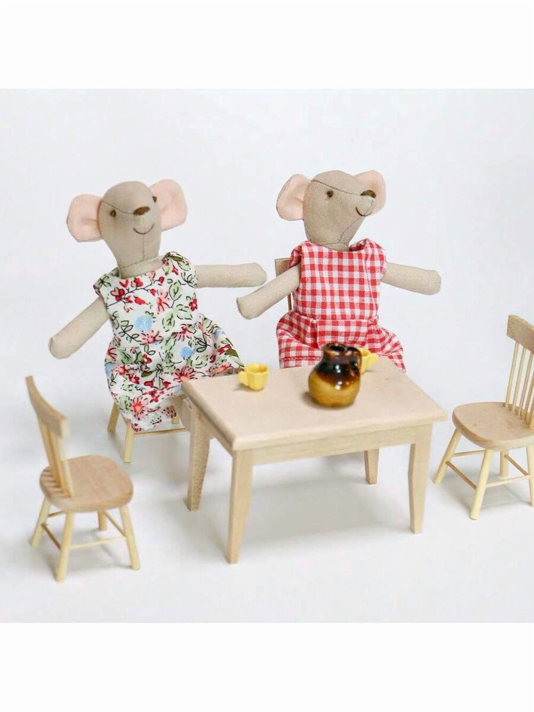 1pc Handmade Wearable Doll Clothes, Mouse Dolls, Little Girl Dolls, Baby Soothing And Sleeping Plush Toys, Children's Fabric Toys, Birthday Doll Gifts, Suitable For Infants, Boys And Girls, Dollhouse