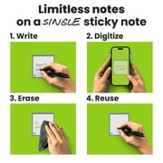 Rocketbook Reusable Sticky Notes Erasable Memo Pads Reminders, Expansion Pack
