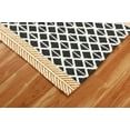 thumbnail image 6 of Casavani Black Cotton Hand Block Printed Dhurrie Square Living Room Carpet Outdoor Rug 3x3 feet, 6 of 6