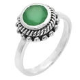 thumbnail image 6 of Natural Green onyx 925 Sterling Silver Ring size 7-9 Jewelry R-1245 DGR1111_A_7 R-1245, 6 of 7