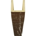 thumbnail image 3 of Ekena Millwork 6"W x 12"H x 8'L 3-Sided (U-beam) Riverwood Endurathane Faux Wood Ceiling Beam, Vintage Mahogany, 3 of 12