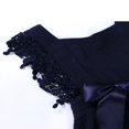 thumbnail image 3 of Baby Girl Cotton Linen Romper Lace Sleeveless Ruffle Bowknot Jumpsuit, 3 of 5