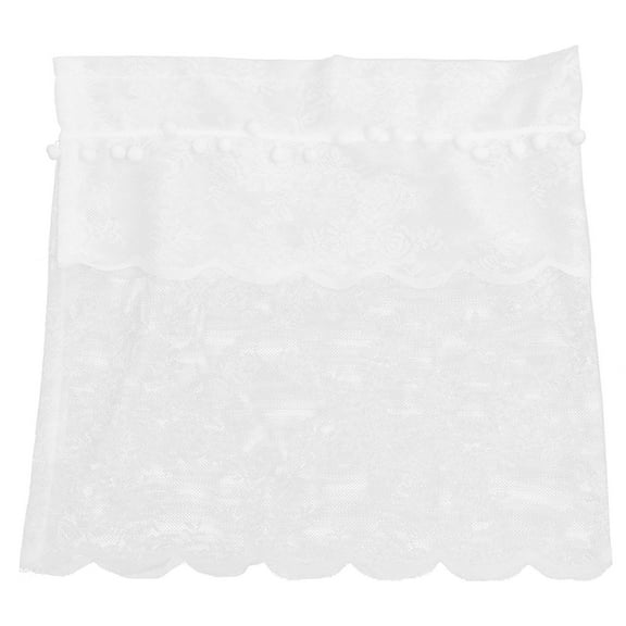 PTOOTP White Lace Balloon Curtains for Kitchen and Bedroom , Farmhouse Style Window Treatments, Easy to Install