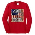 thumbnail image 3 of By His Blood We Are Healed Inspirational/Christian Mens Long Sleeve Shirt, Red, Small, 3 of 5