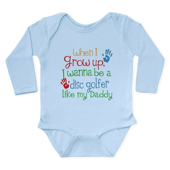 CafePress - Disc Golfer Like Daddy Long Sleeve Infant Bodysuit - Long Sleeve Cotton Baby Bodysuit