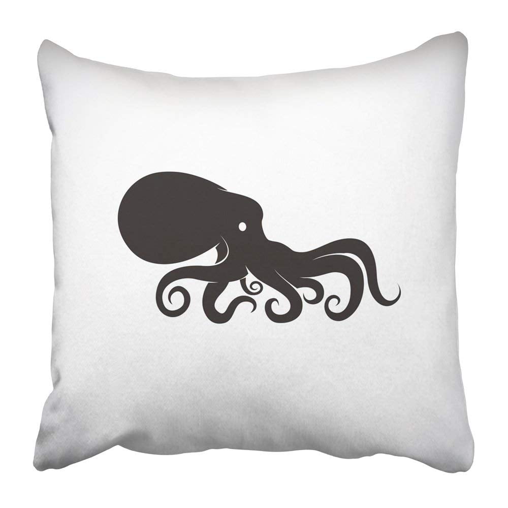 18x18 Ocean Critters Deep Sea Octopus Giant Octopus Ocean Lover Gift Throw Pillow Multicolor