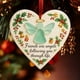 thumbnail image 4 of Uuiauoio Heart Shaped Friendship Ornament with Angel Design, Golden Halo Accent and Holly Berry Motifs, Inspirational Quote Gift for Best Friends, Christmas Tree Keepsake and Wall Decor, 4 of 8