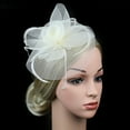 thumbnail image 3 of Visland Women Fascinator Hat, Mesh Faux Feather Flower Shape Mini Fashion Headwear for Wedding Church Tea Party Banquet, 3 of 8