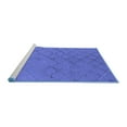 thumbnail image 2 of Ahgly Company Machine Washable Indoor Rectangle Oriental Blue Industrial Area Rugs, 5' x 8', 2 of 4