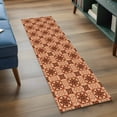 thumbnail image 3 of Orange Brown Flowers 2'x6' Runner Rugs for Hallway Kitchen Bedside Non Slip Washable, Farmhouse Retro Abstract Floral Entryway Rug Runners with Rubber Backing, Long Carpet Runner for Laundry Room, 3 of 8