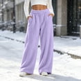 thumbnail image 3 of yillto Women's Wide Leg Fleece Lounge Pant Fuzzy Winter Cozy Warm Soft Sherpa Pajama Bottoms Sleepwear, 3 of 7