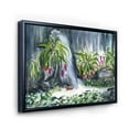 thumbnail image 3 of Designart 'Abstract Tropical Plants Oasis' Farmhouse Framed Canvas Wall Art Print, 3 of 5