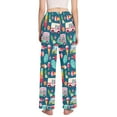 thumbnail image 3 of FORMRS Women's Pajama Pants with Pockets Soft Comfy Loungewear Sleep Bottom, Sizes S-2XL, Green Cartoon Truck Pattern, 3 of 8