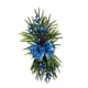 thumbnail image 3 of Guirnalda navideña artificial, guirnalda navideña, adorno colgante, guirnalda decorativa para escalera, puerta de entrada, pared, decoración del hogar Azul, 3 of 8