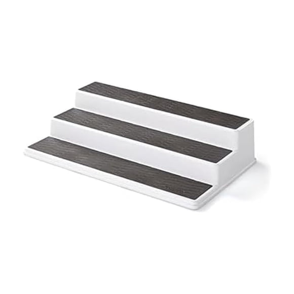Copco 5234758 - Organizador giratorio antideslizante para despensa, 3niveles, color blanco / gris