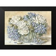 thumbnail image 2 of Unknown 18x14 Black Modern Framed Museum Art Print Titled - White and Blue Floral, 2 of 5